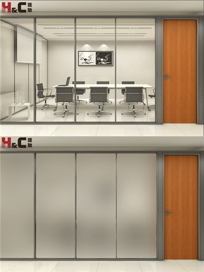 Oddíl inteligentního skla pro kancelář